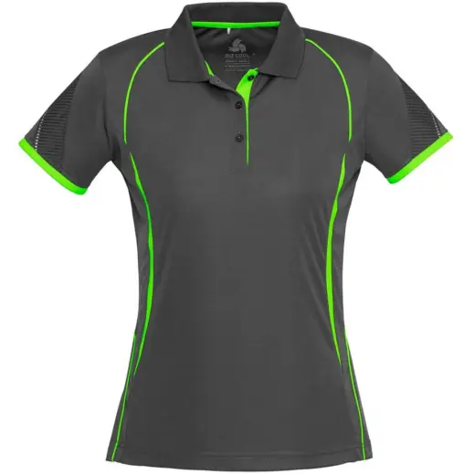 Ladies Razor Golf Shirt Grey-Lime